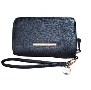 Steve Madden Black Textured Wristlet